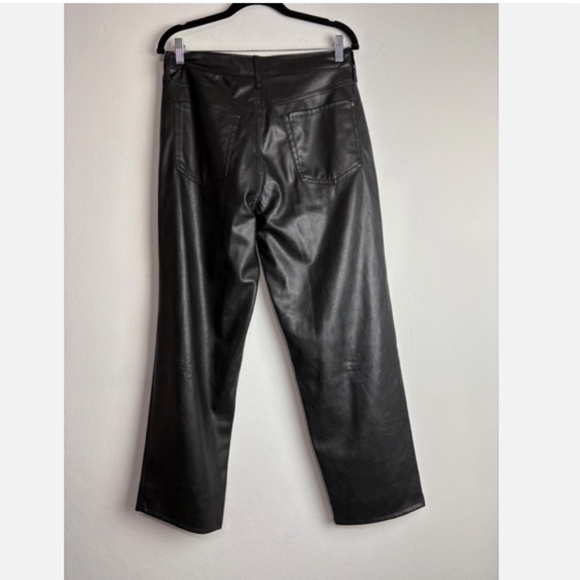 Old Navy High Waisted OG Loose Faux Leather Pant-Black Size 10 Petite NWT - Picture 4 of 6